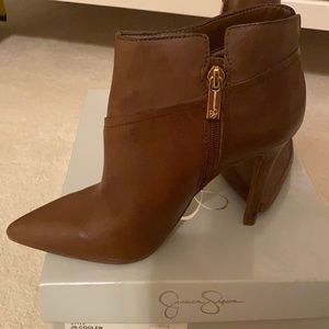 Jessica Simpson brown leather booties